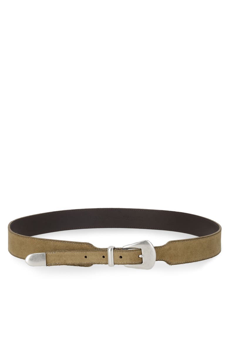 Fortela Phoenix Suede Leather Belt, Main, color, Sand1