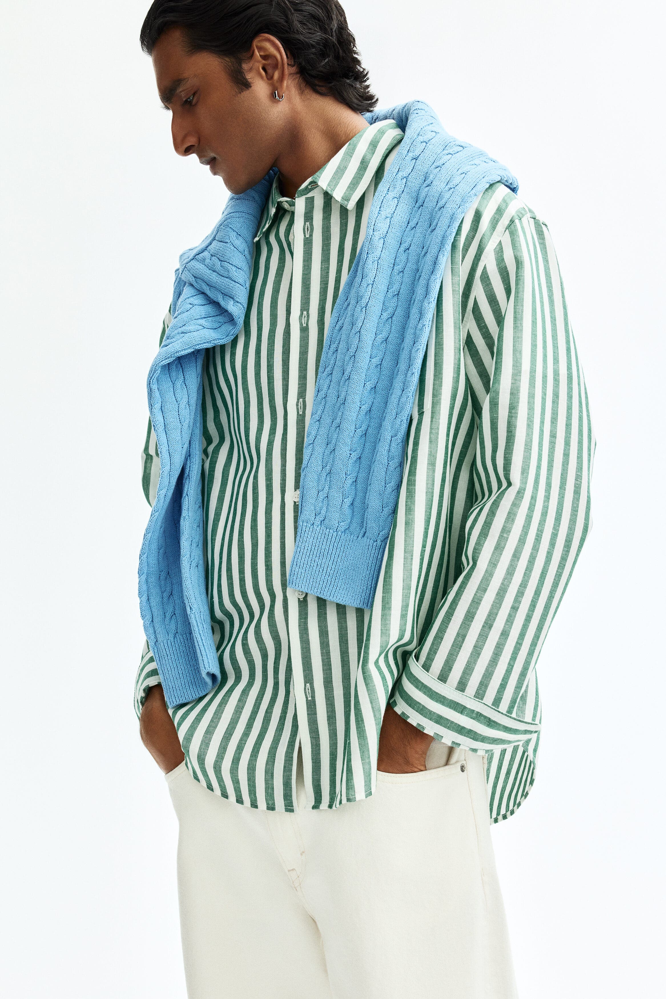 Relaxed-fit linen-blend shirt - image 2