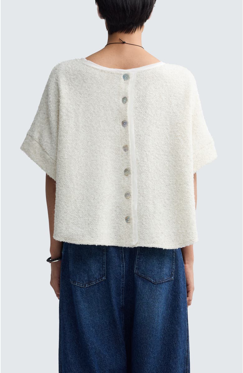 LUUKAA Sloana Textured Hemp & Cotton Blouse, Alternate, color, Nature