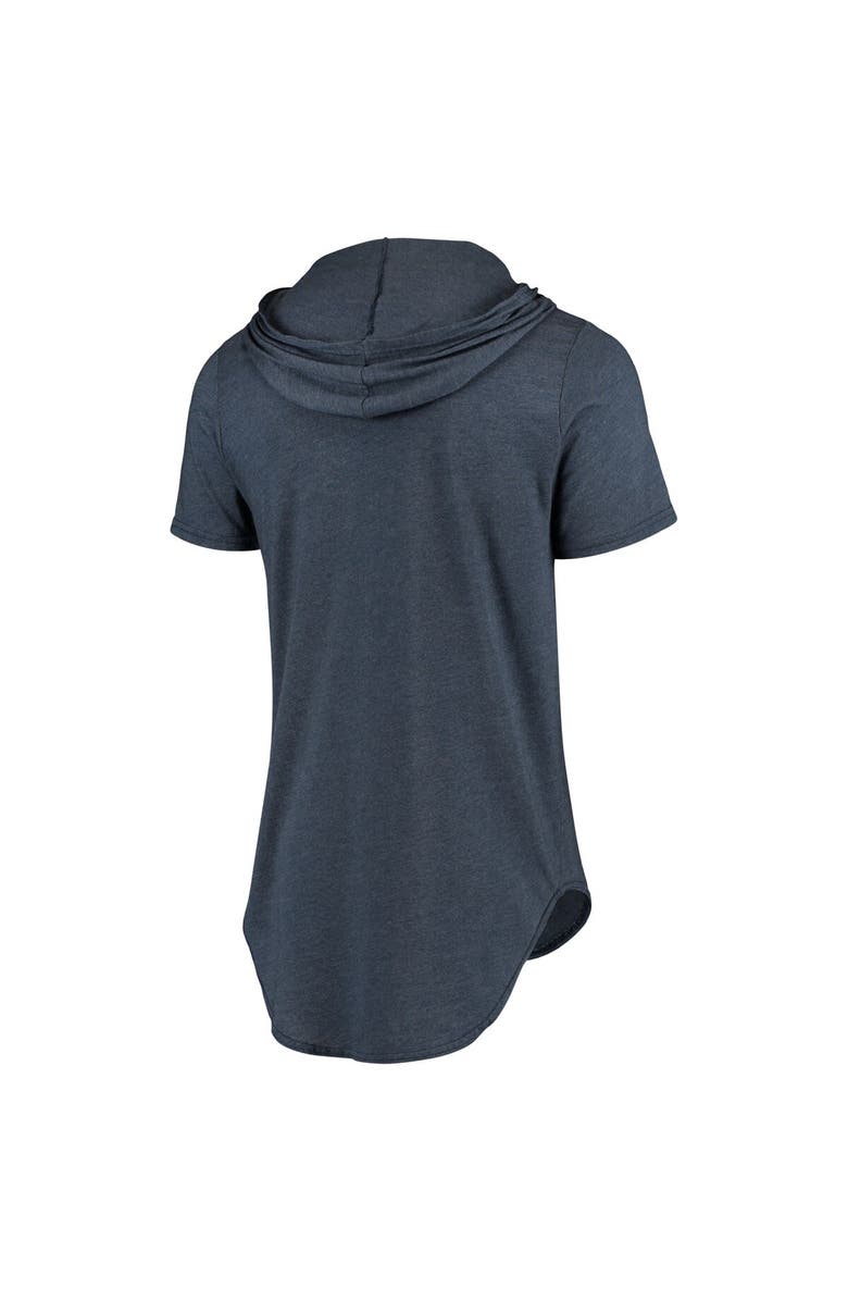 Majestic Threads Men's Majestic Threads Navy Chicago Bears Primary Logo Tri-Blend Hoodie T-Shirt, Alternate, color, Navy