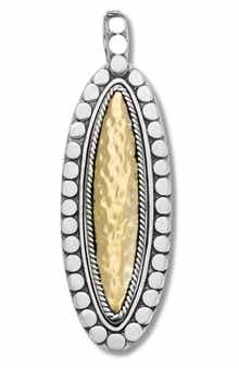 SAMUEL B. 18K Gold & Sterling Silver Hammered Pendant