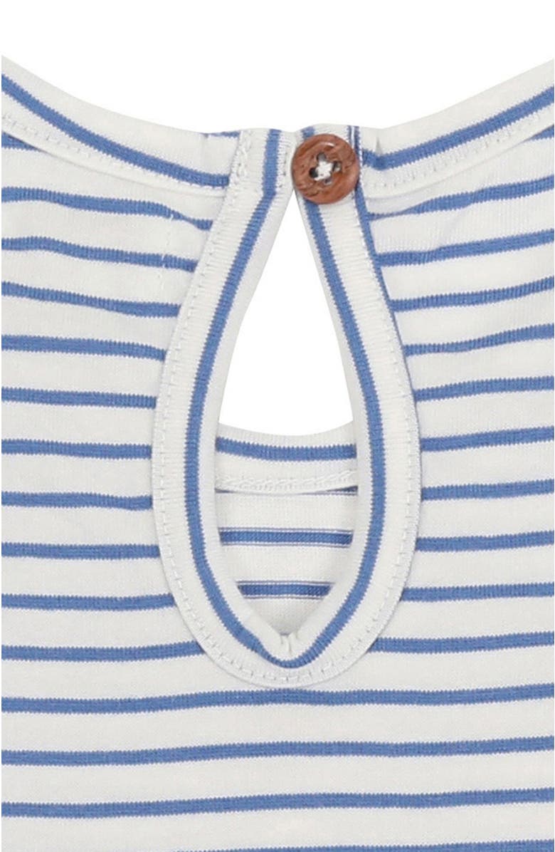 Lilly + Sid Organic Cotton Check And Stripe Dress, Alternate, color, Navy