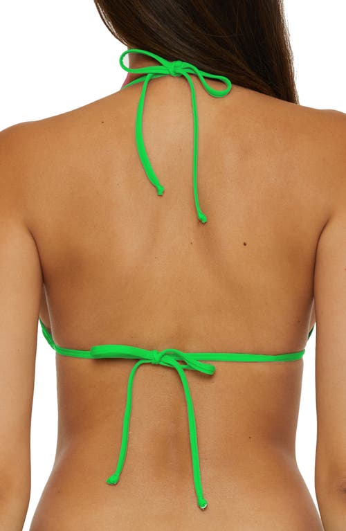 Becca Color Code Triangle Bikini Top In Green