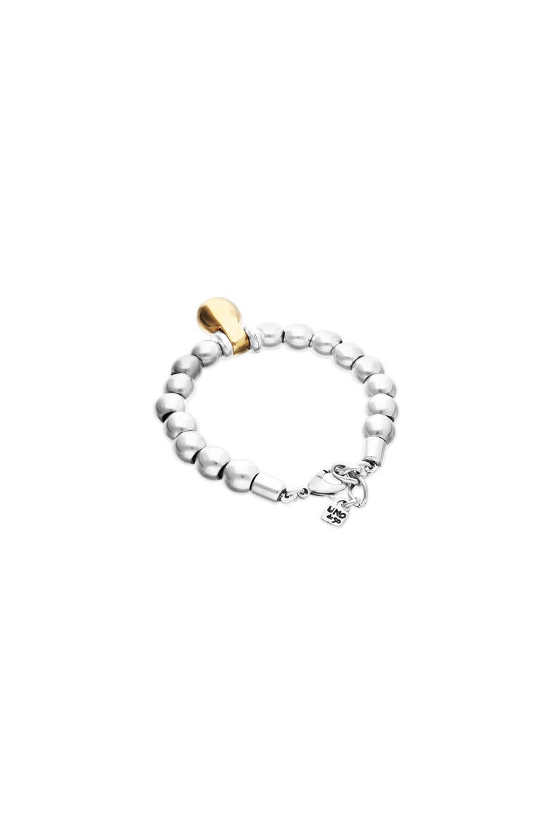 Bracelet with Medium Dials Plated in Sterling Silver and Large Dial Plated in 18K Gold, Alternate, color, Gold