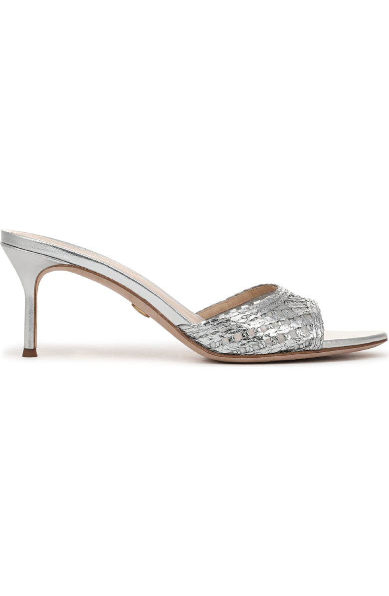 Veronica Beard Tia Woven Sandal, Alternate, color, Silver
