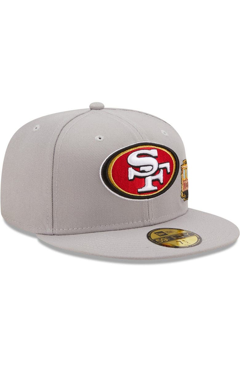 New Era Men's New Era Gray San Francisco 49ers City Describe 59FIFTY Fitted Hat, Alternate, color, 