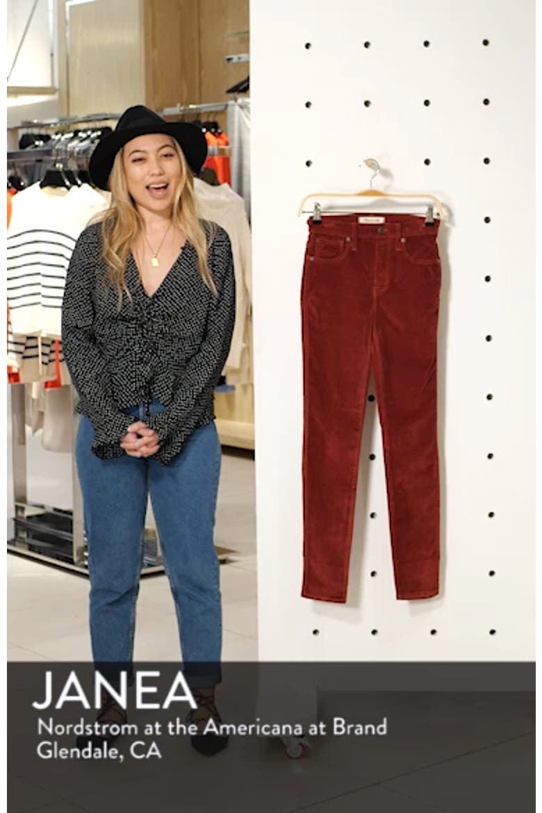 10-Inch High Waist Corduroy Skinny Jeans video