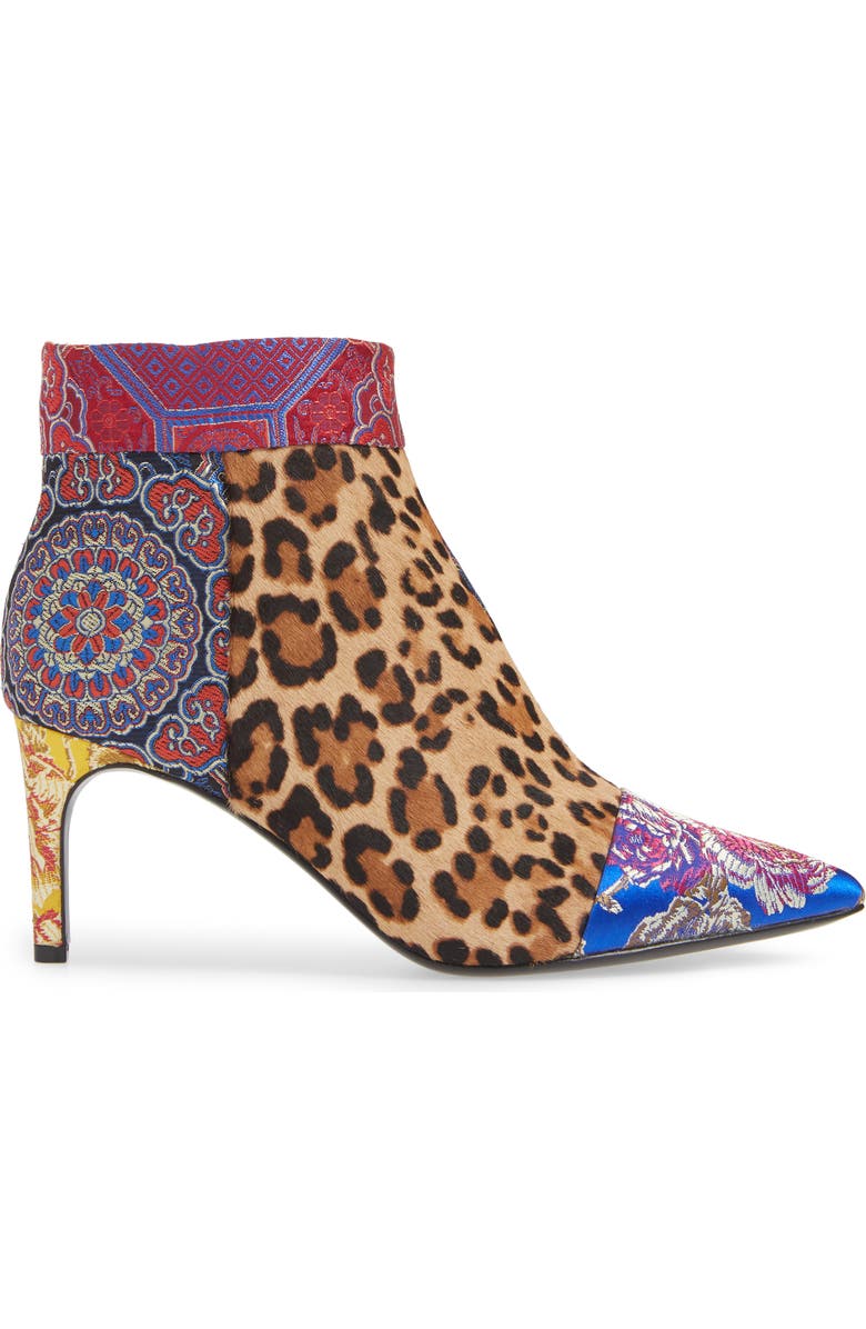 Alice + Olivia Melanei Genuine Calf Hair Booties, Alternate, color,