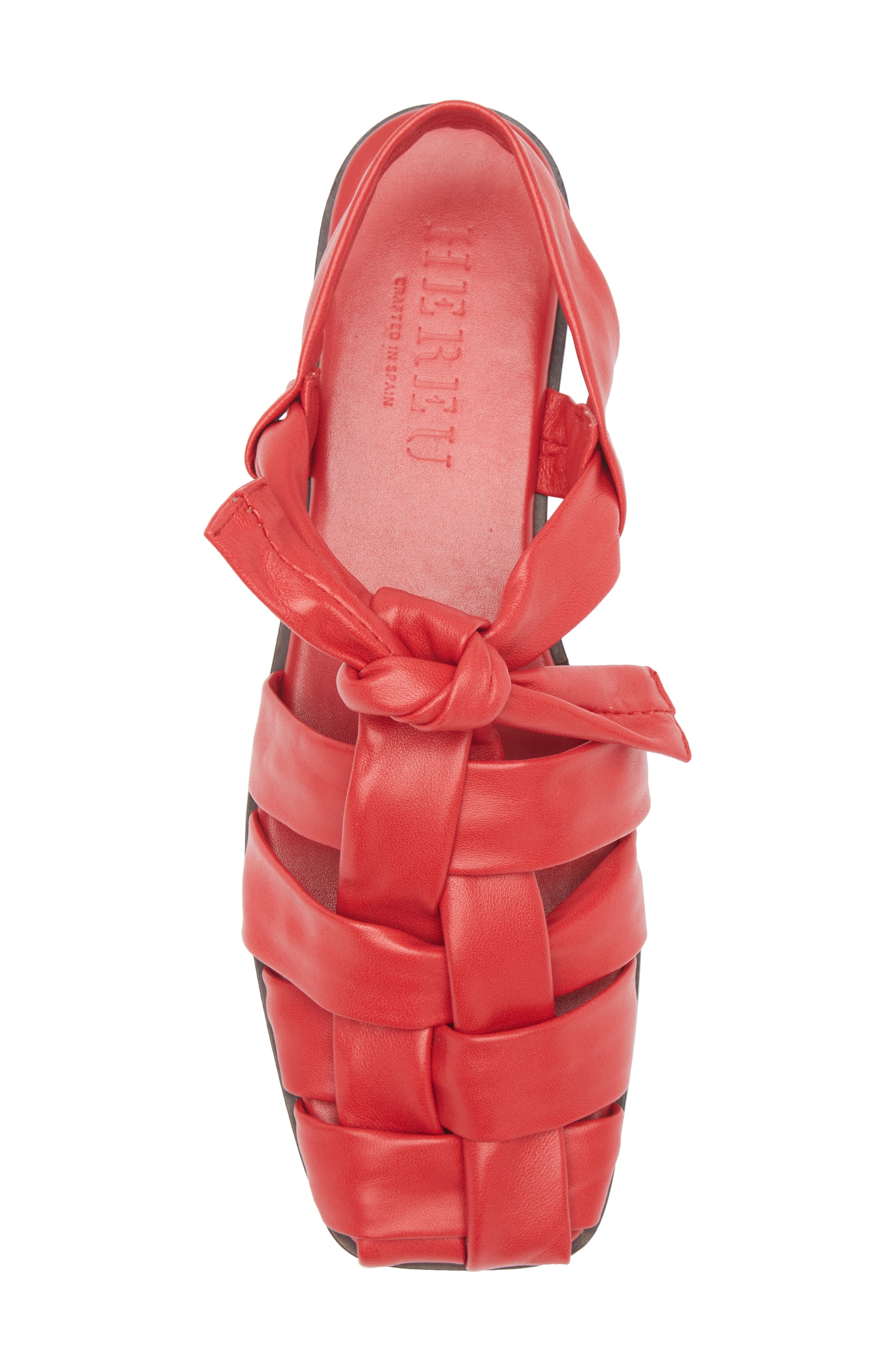 Bena Square Toe Slingback Sandal, Alternate, color, RUBY/ DARK BROWN
