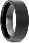 Larson Jewelers San Antonio Flat Tungsten Carbide Band With Brushed Finish