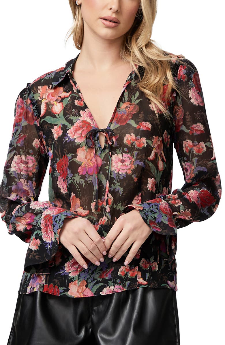 PAIGE Marsha Silk Shirt, Alternate, color, Blk Multi