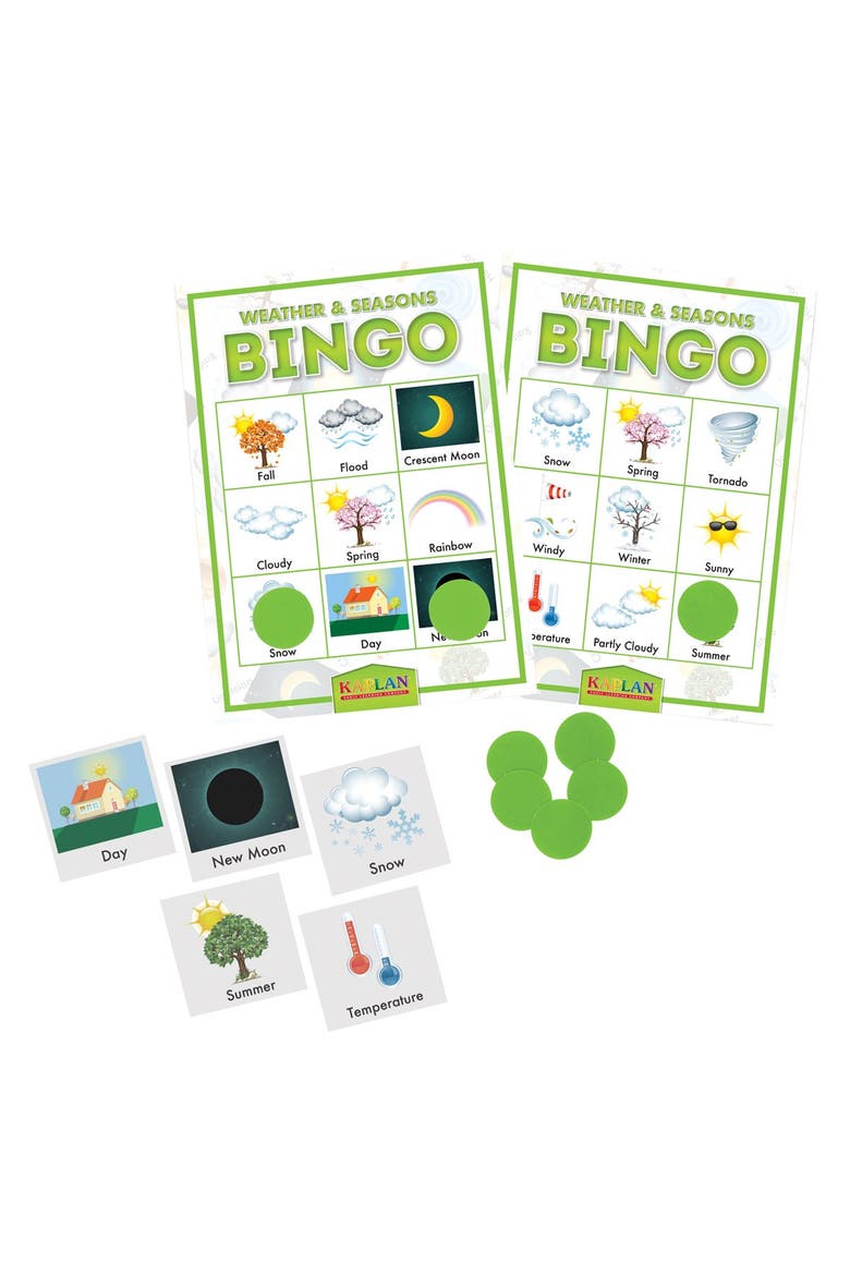 Weather & Seasons Bingo Learning Game, Main, color, Multicolored