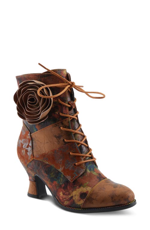 L'artiste By Spring Step Roselia Lace-up Boot In Multi