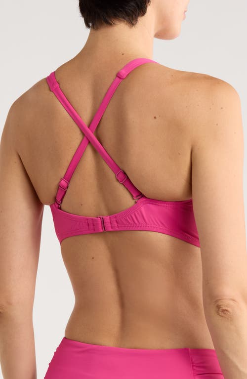 Jantzen Vera Surplice Bikini Top In Pink