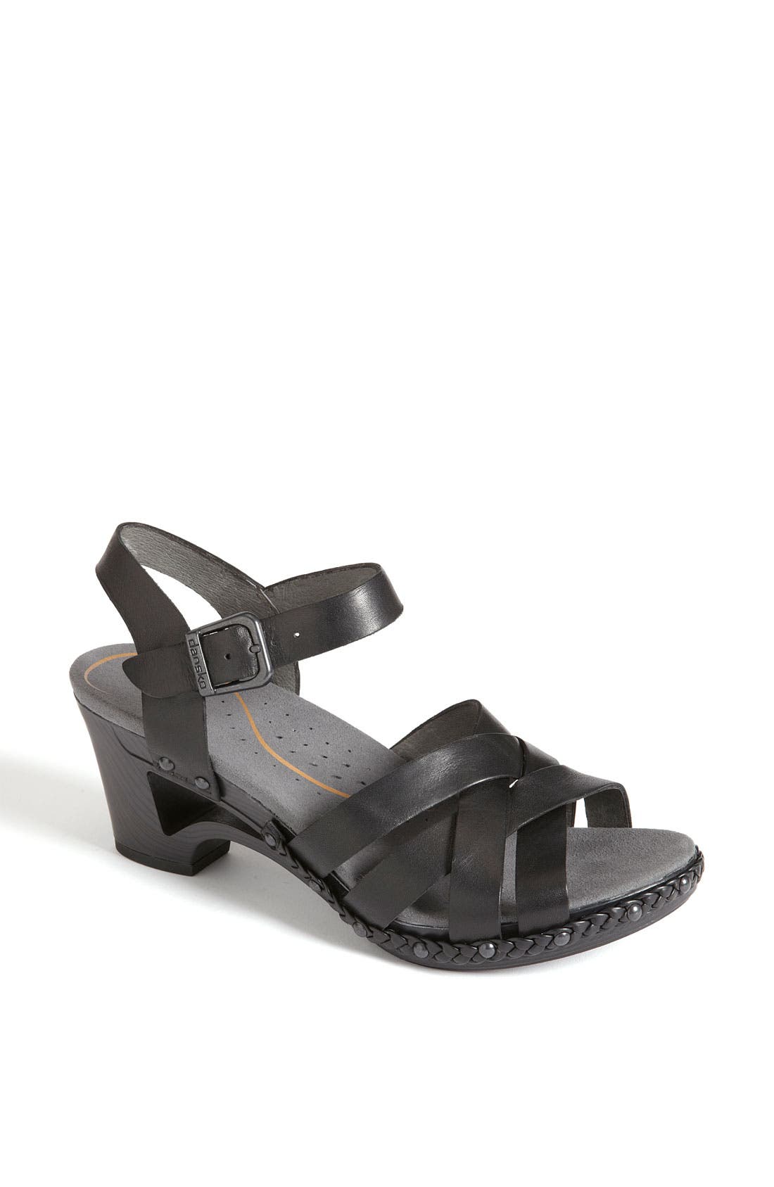 'Tru Clog' Sandal, Main, color, BLACK VEG