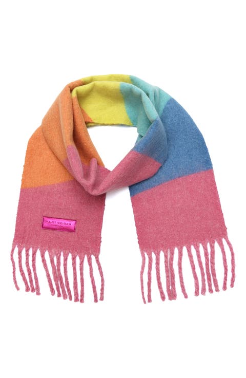 Rainbow Wave Long Scarf