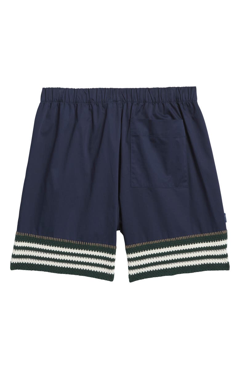 ADIDAS ORIGINALS X CLOT BY EDISON CHEN Woven & Knit Shorts, Alternate, color, Night Indigo