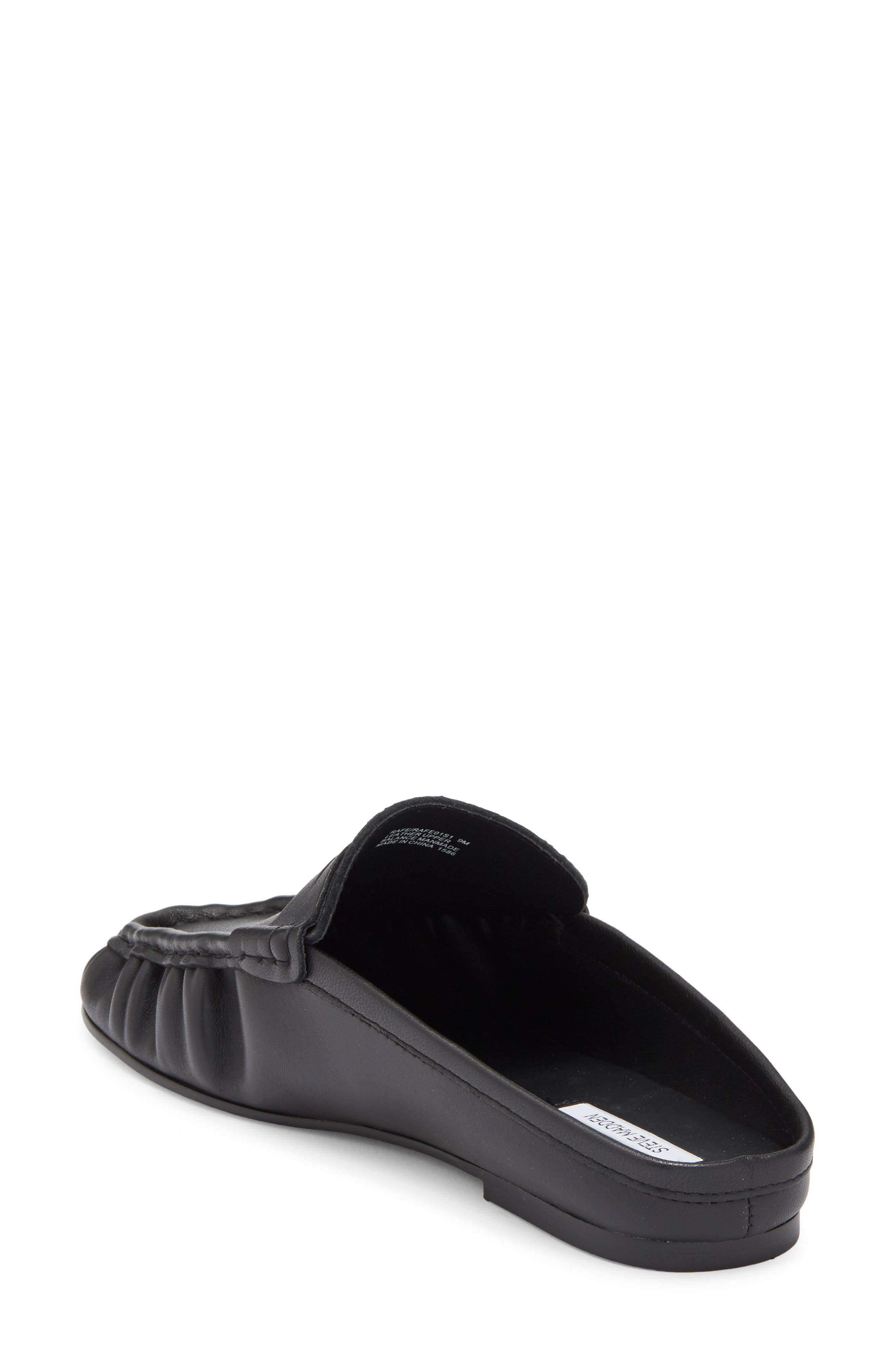 Steve Madden Rafe Loafer Mule, Alternate, color, Black Leather