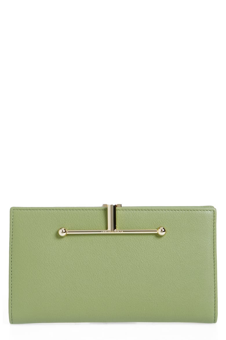 Small Melville Leather Bifold Wallet, Main, color, OLIVE