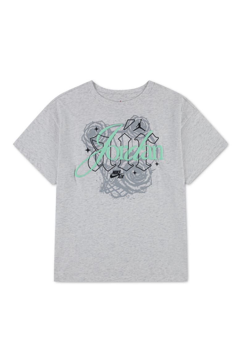 Kids' AJ Floral Flight Graphic T-Shirt, Main, color, HEATHER