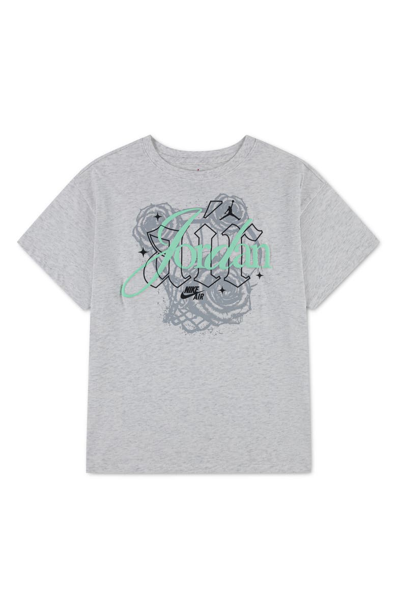 Jordan Kids' AJ Floral Flight Graphic T-Shirt, Main, color, Heather