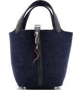 Pre-Owned Hermes Picotin Lock Bag Felt with Leather PM