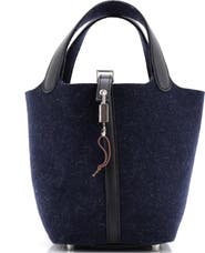 Pre-Owned Hermes Picotin Lock Bag Felt with Leather PM