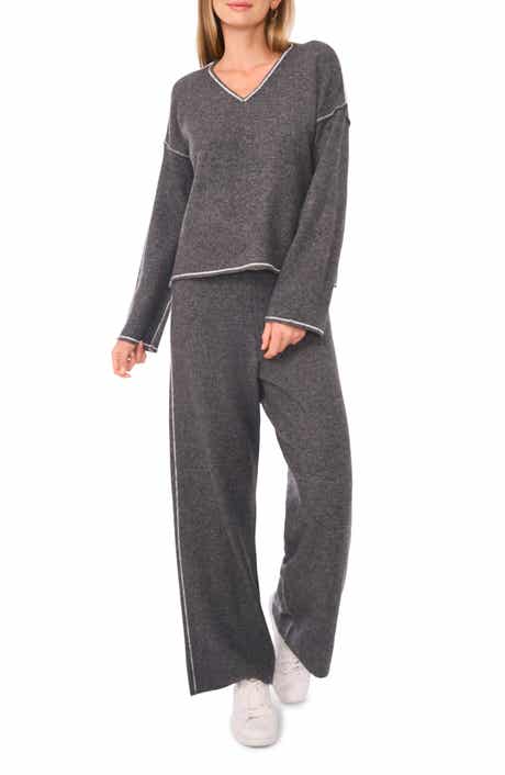 Vince Camuto V-Neck Sweater & Pants Set