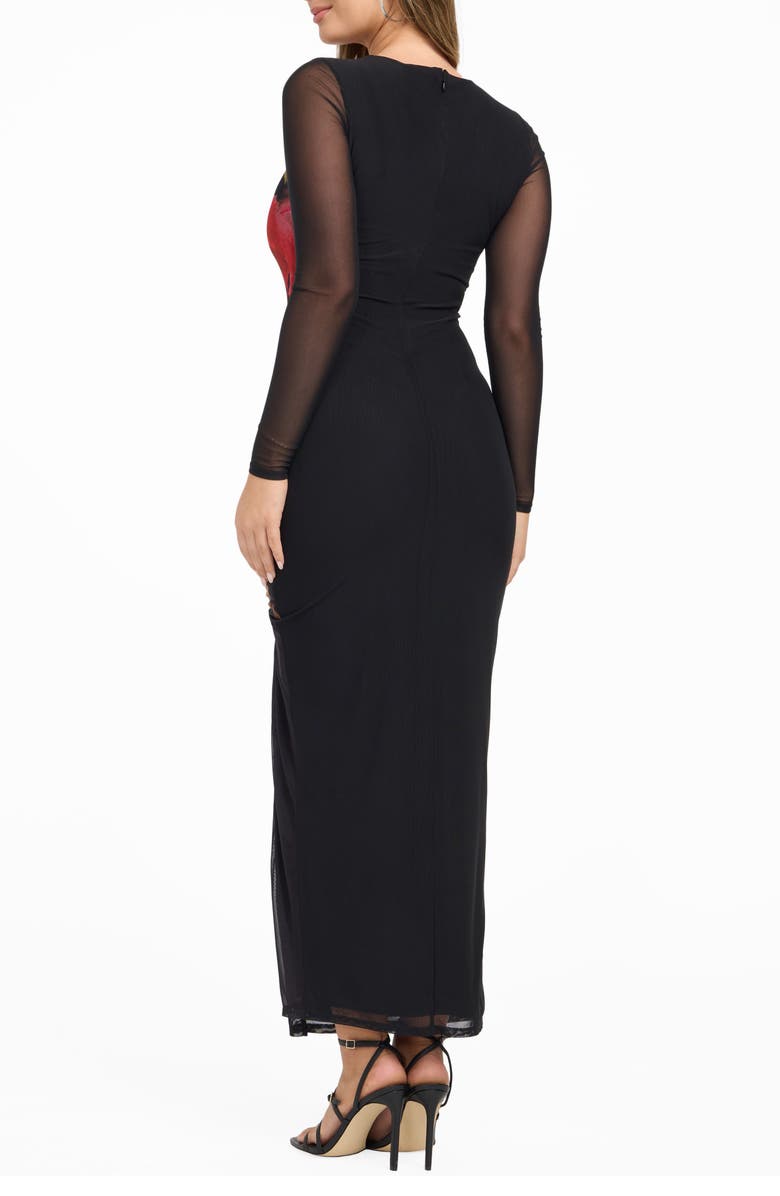 GUESS Alyssa Floral Print Long Sleeve Maxi Dress, Alternate, color, Vocal Rose Print