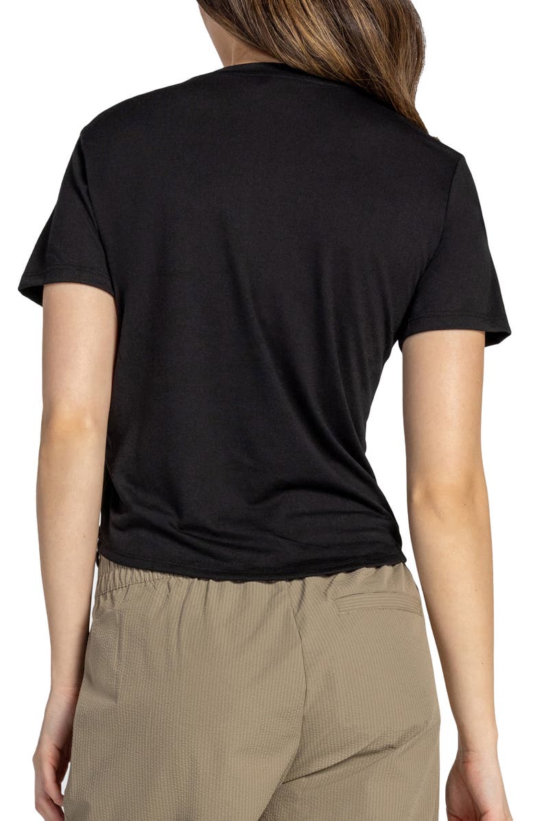 KYODAN Short Sleeved Ruched Top, Alternate, color, Black