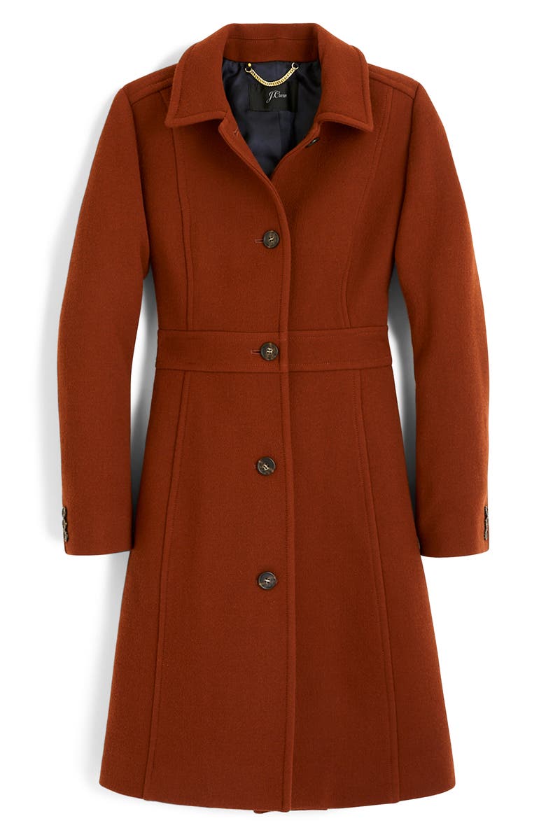 J.Crew Classic Lady Italian Double Cloth Wool Blend Day Coat, Alternate, color, 