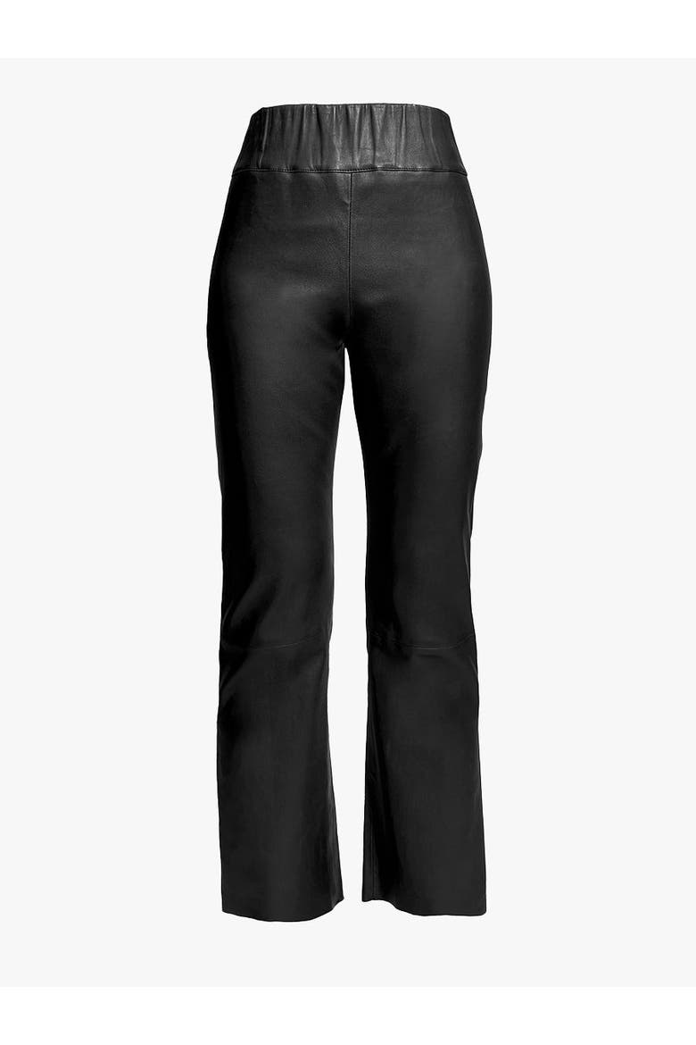 Reagan Stretch Leather Leggings, Alternate, color, BLACK