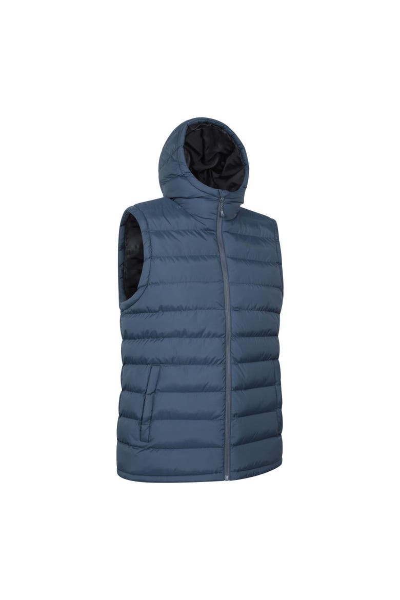 Seasons Hooded Padded Vest, Alternate, color, Navy