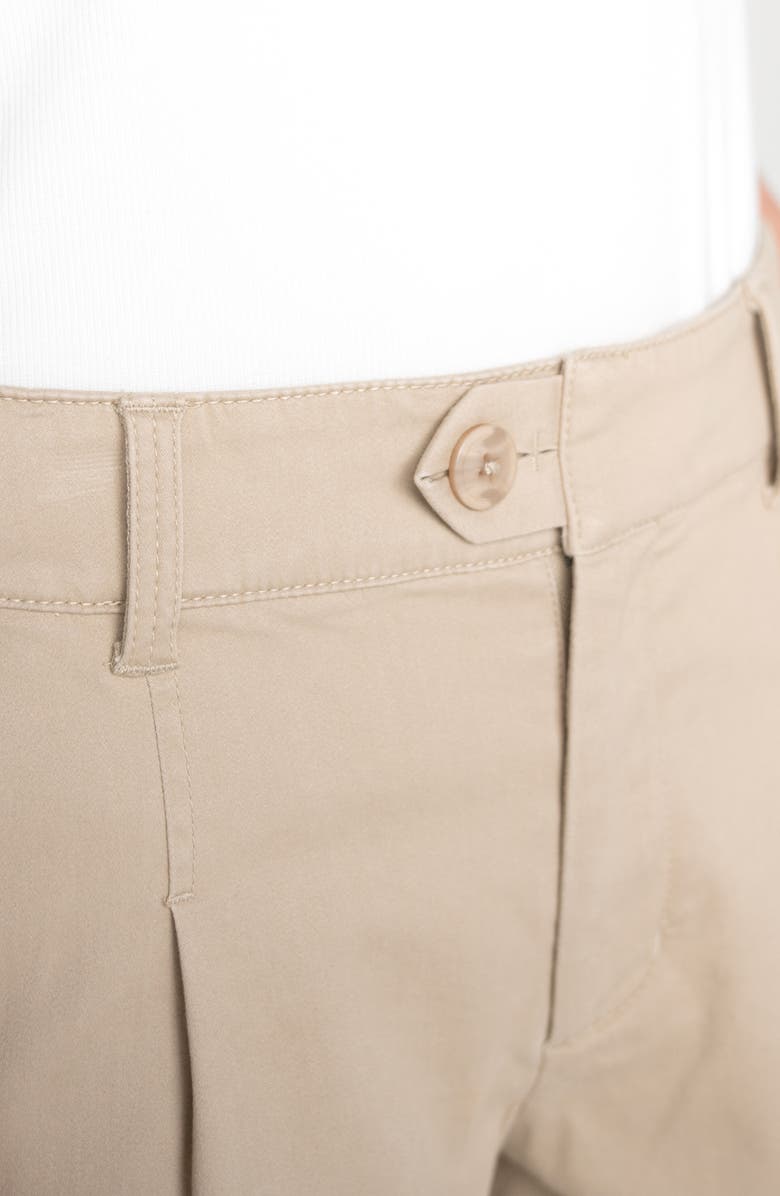 Liverpool Los Angeles Pleated Trouser Shorts, Alternate, color, Safari Sand