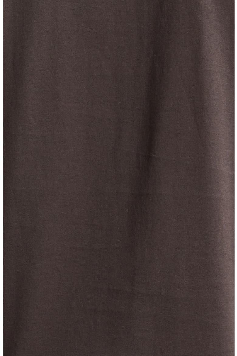 Cotton Crewneck T-Shirt, Alternate, color, DARK CHOCOLATE