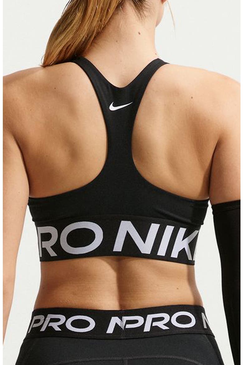 Dri-FIT Cutout Racerback Sports Bra, Alternate, color, BLACK/ WHITE/ WHITE