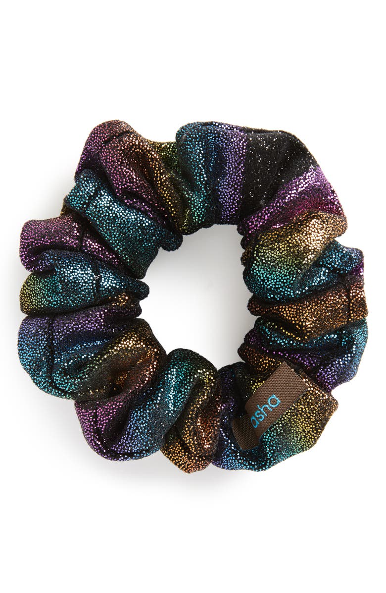Tasha Metallic Ombre Scrunchie, Alternate, color, 