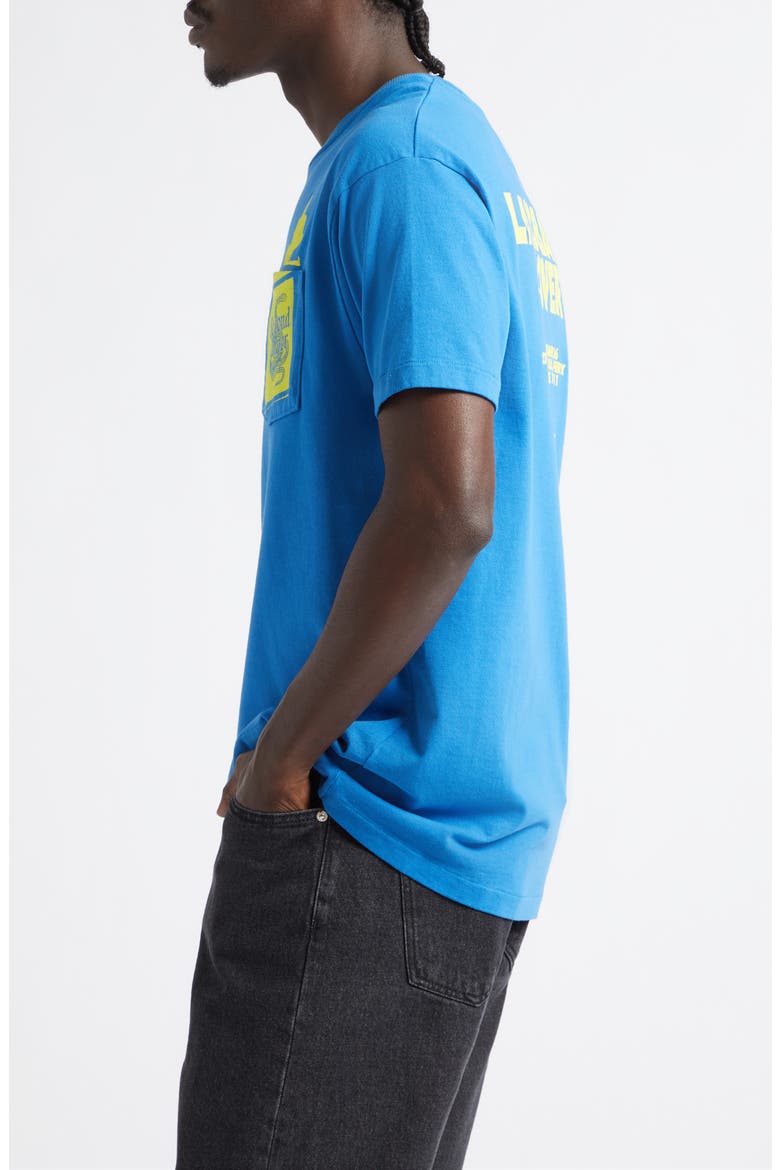 Ciggy Pocket Cotton Graphic T-Shirt, Alternate, color, BLUE/ YELLOW