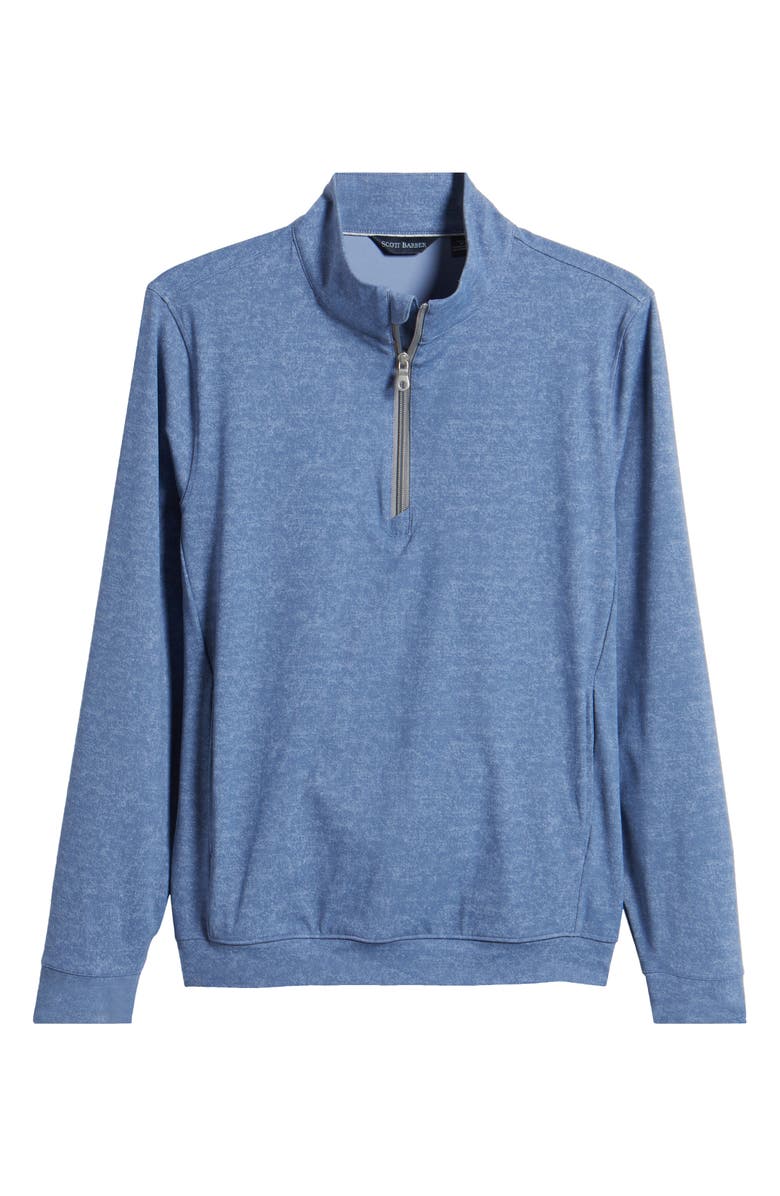 Scott Barber Mélange Stretch Quarter Zip Pullover, Alternate, color, 