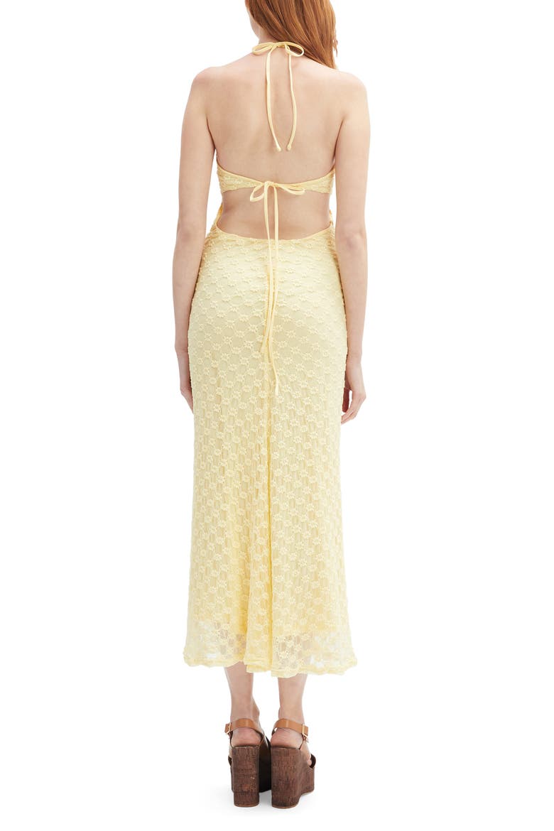 Rosala Halter Lace Maxi Dress, Alternate, color, CANARY YELLOW