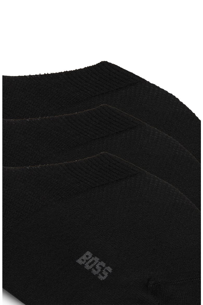 3-Pack Logo No-Show Socks, Alternate, color, BLACK