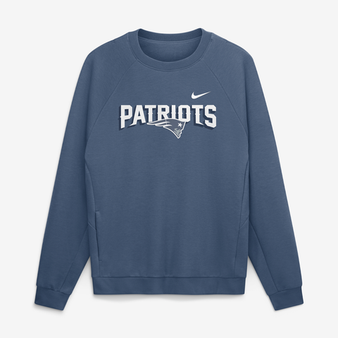 Men's Nike  Blue New England Patriots Rivalries Collection Dri-FIT Crew Sweatshirt