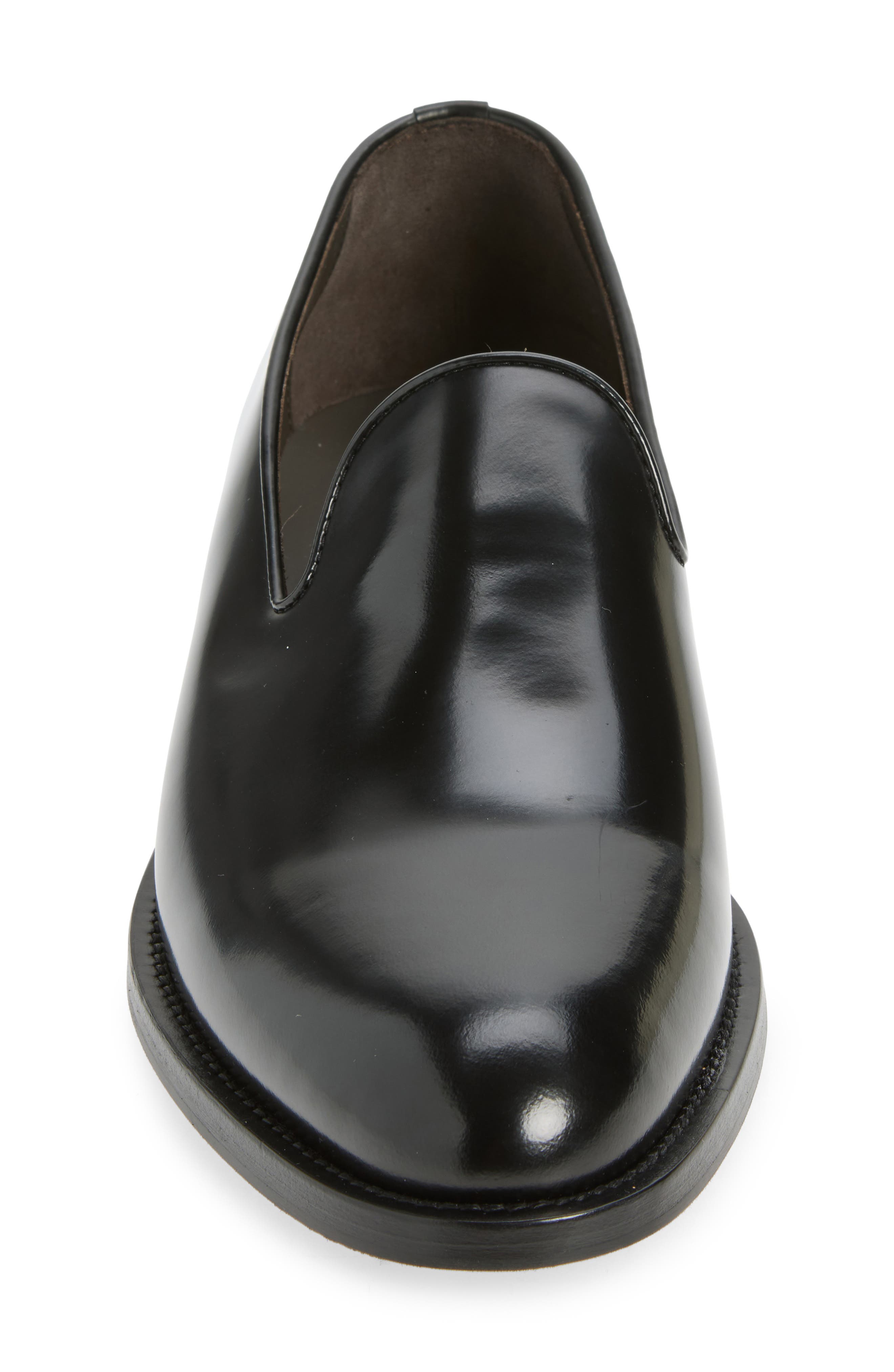 Leather Venetian Loafer, Alternate, color, C101 BLACK