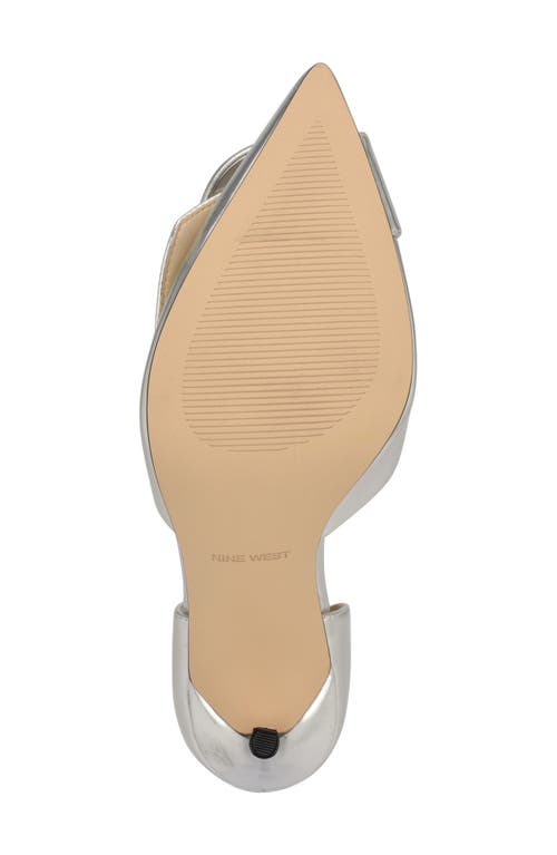 Nine West Frolly Pointed Toe D'orsay Pump In Silver