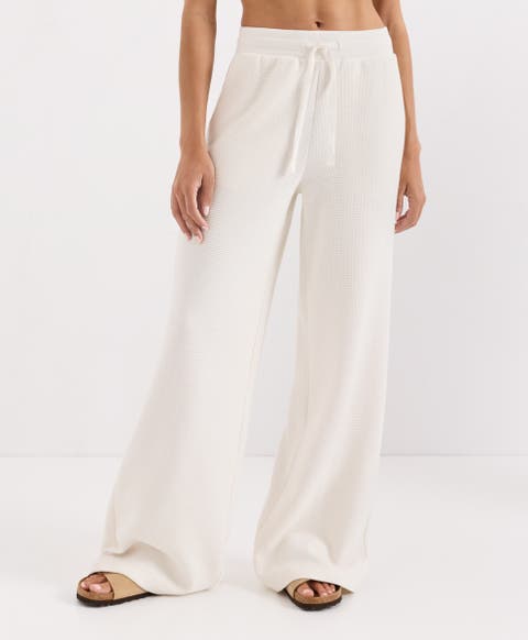 Organic Cotton Luxe Waffle Wide Leg Pant