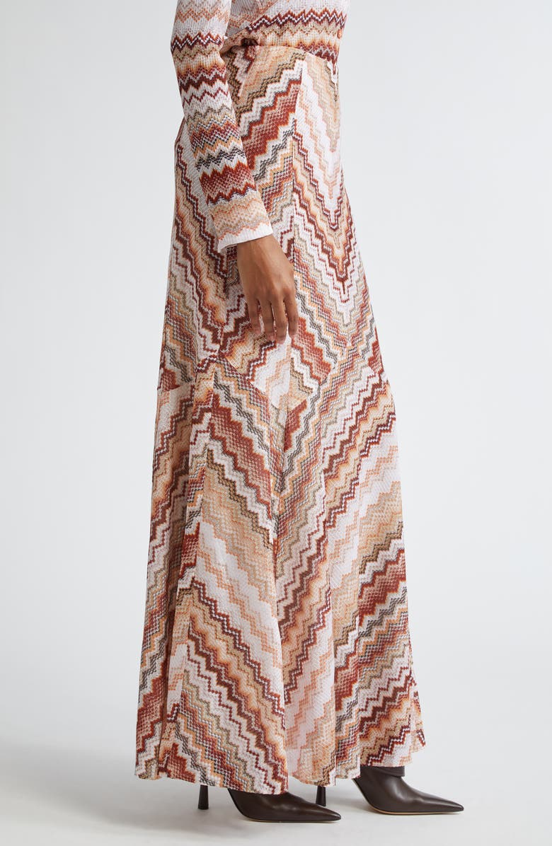 Missoni Metallic Zigzag Maxi Skirt, Alternate, color,