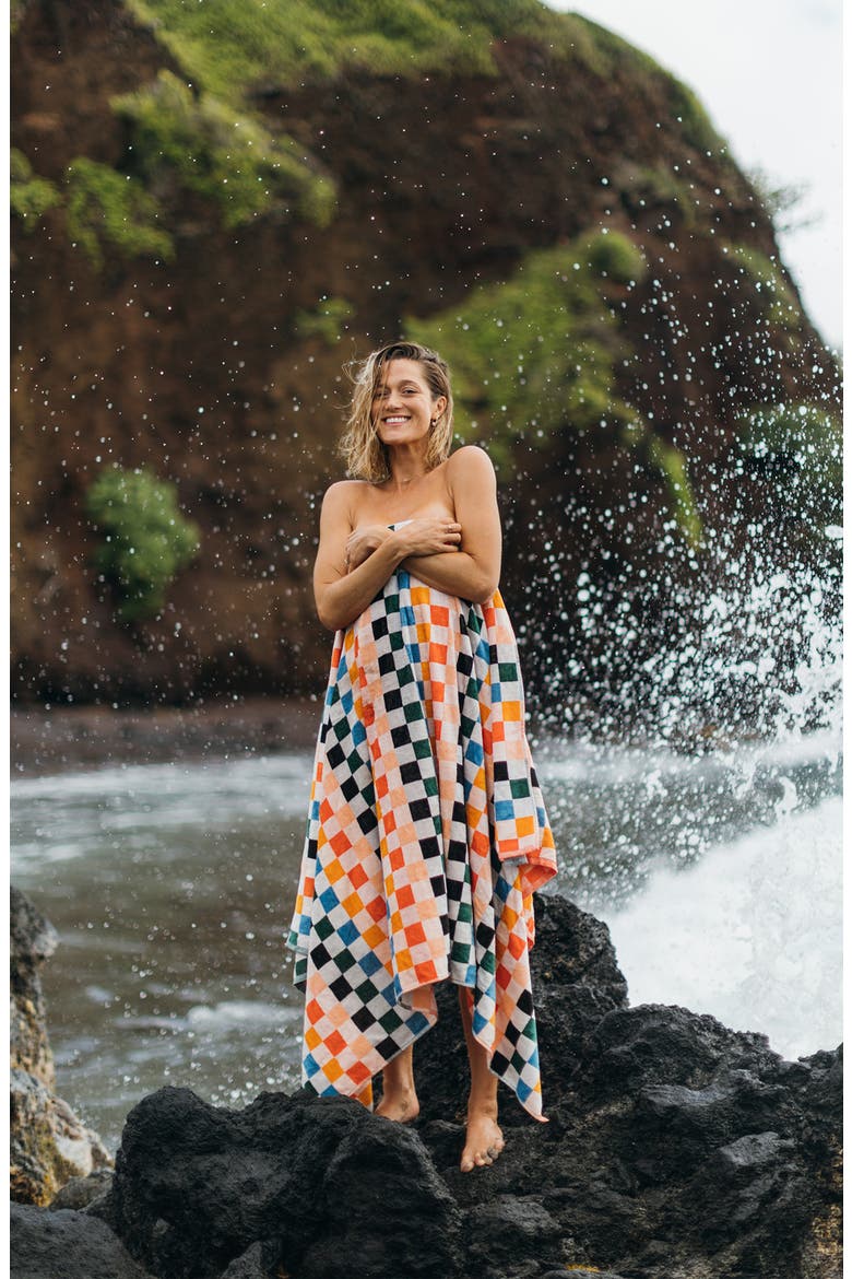 Sundown Oversize Beach Towel, Alternate, color, MULTI
