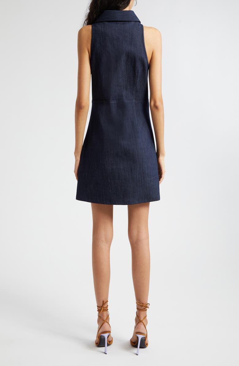 Cinq à Sept McKenna Twist Detail Sleeveless Cotton Blend Dress, Alternate, color, Indigo