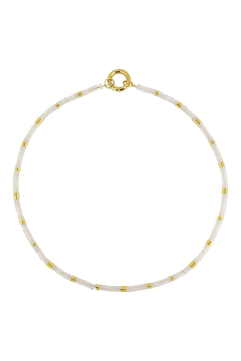 Gender Inclusive Beaded Necklace, Main, color, WHITE/GOLD