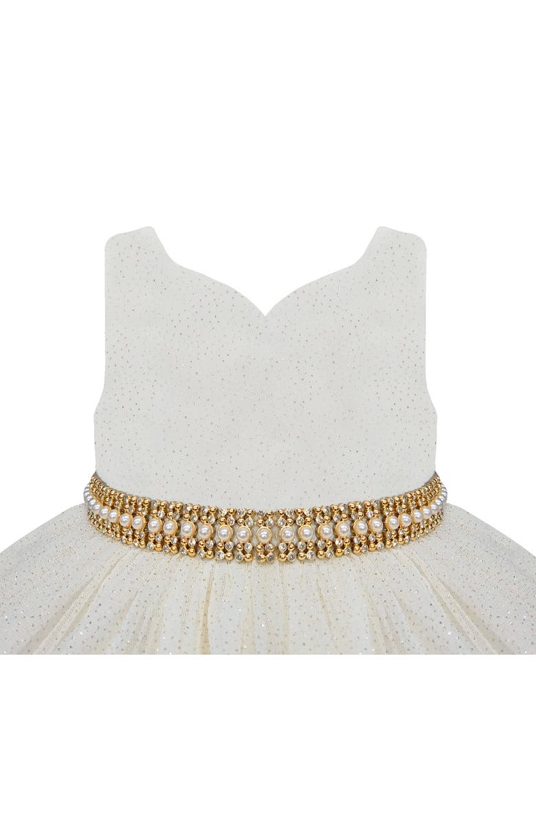 AMERICAN PRINCESS Tiered Mesh Party Dress, Alternate, color, Candlelight